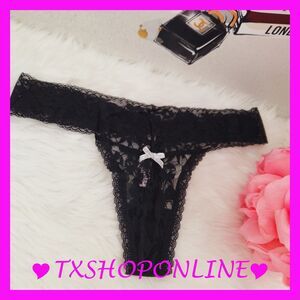 💗👙Victoria's Secret black lace thong pantie 👙💗NWT